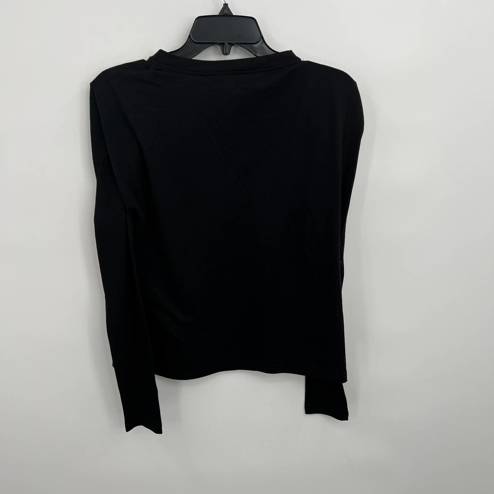 BB Dakota | Steve Madden Women's Black Long Sleeve Cotton-Blend Top Size S - Picture 4 of 4